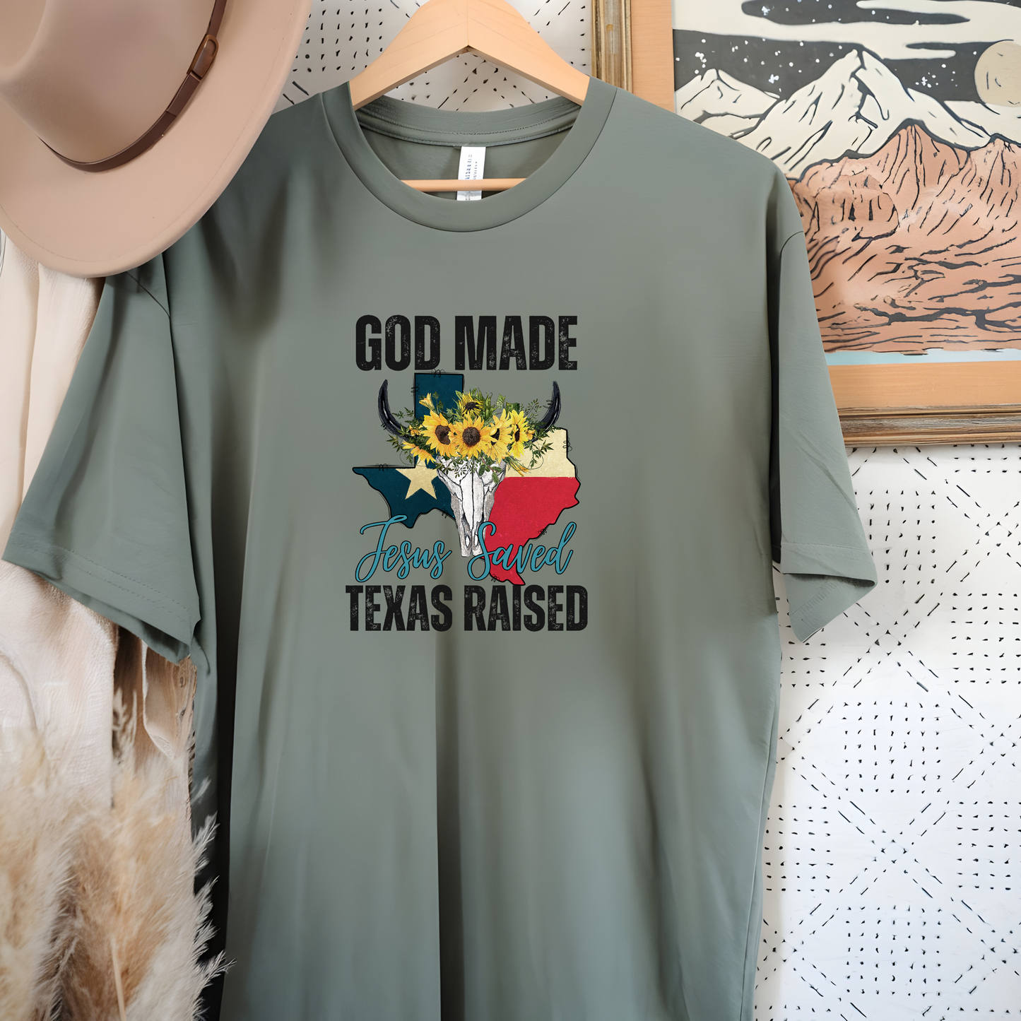 God Raised and Texas Raised Tee