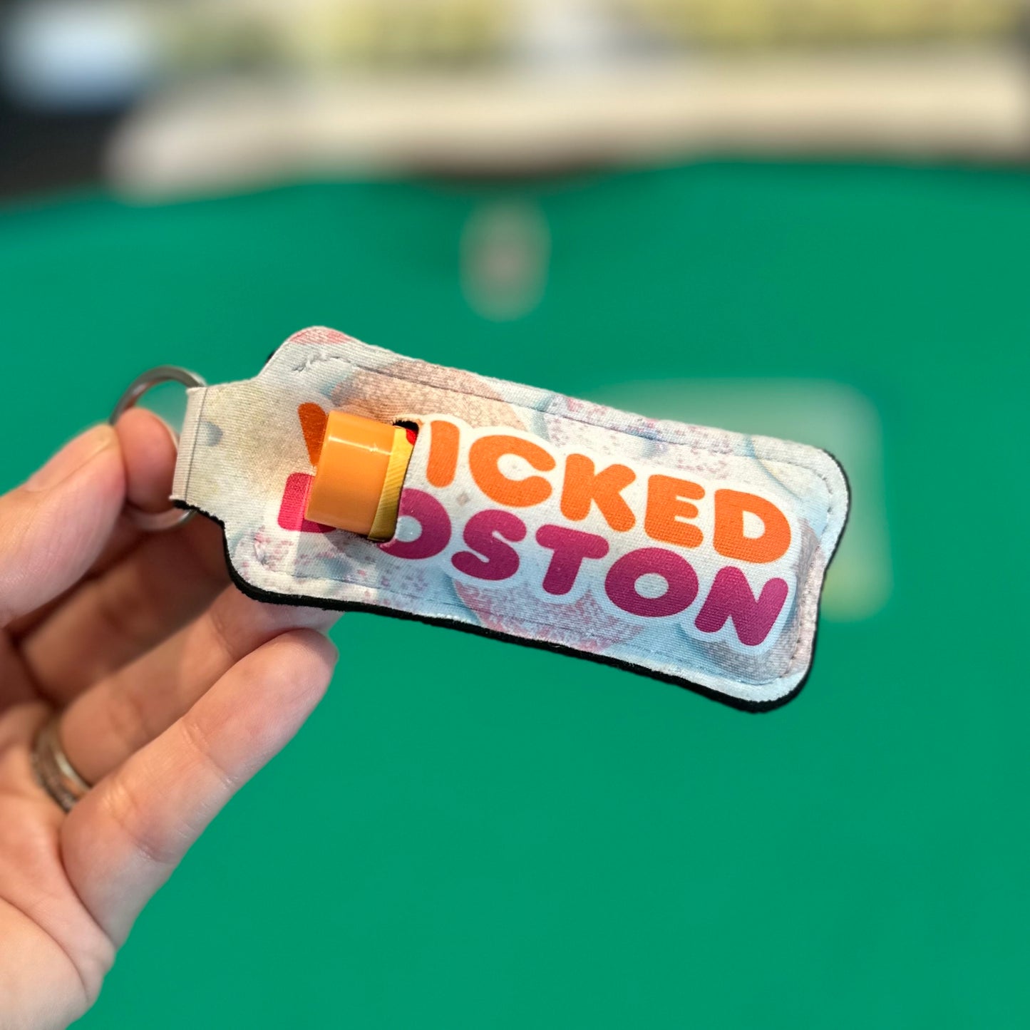 Wicked Boston Lip Balm Keychain