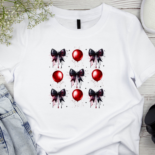 You'll float too red balloon tee